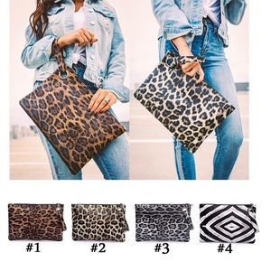 Animal Print Leopard Zebra Wristlet Zipper Purse